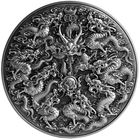 RARE Токелау 25 долларов 2022г. "Девять сыновей Короля Драконов". Монета в капсуле; подарочном футляре; номерной сертификат; коробка. СЕРЕБРО 155,50гр. Медь 1кг.(5 oz/32,15 oz).