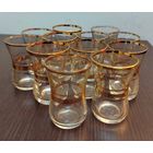 Набор винтажных рюмок с позолотой 12 штук в идеальном состоянии ( хранение )