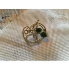 Брошь вставки Нефрит Филигрань Германия