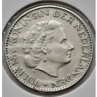 Нидерланды 1 гульден 1955 года серебро