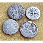 4 ПОЛУГРОША ПОЛЬСКОГО КОРОЛЕВСТВА: АЛЕКСАНДР I ЯГЕЛЛОНЧИК (1501-1506), СИГИЗМУНД I СТАРЫЙ (1506-1548), ЯН I ОЛЬБРАХТ (1492-1501)
