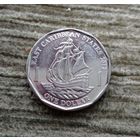 Werty71 Карибские острова 1 доллар 2012 Елизавета 2 Карибы Корабль Блеск