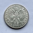 Монета СЕРЕБРО Польша 10 злотых 1932 год Ядвига ОТЛИЧНЫЕ