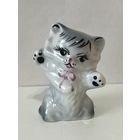 Фарфоровая статуэтка "Кот ", "Кошка", "Котёнок".   ДФЗ.  АУКЦИОН не с рубля без МПЦ.