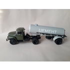 ЗиЛ-130В1+полуприцеп ТЦ-4 Автоистория 1:43 Обмен возможен Цементовоз