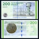 Дания 200 крон 2009 г. (2016 г.) (P-67f(1), UNC) [Rohde - Sorensen]