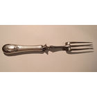 Вилка для мяса большая с фиксатором серебро