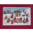 С Новым Годом! Жебелева 1985 г. Двойная. Чистая.