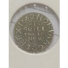 1 скиллинг 1662г.Король Фредерик (Норвегия)