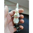 Елочные игрушки звери птицы Заяц с барабаном