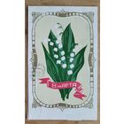 Пинская типография. 8 марта. 1972 г. Двойная. Подписана.