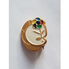 Брошь СССР,  ретро значок,  металл, 1,8 см