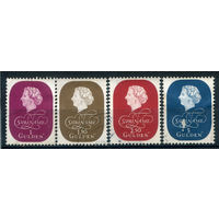 Нидерландские колонии - Суринам - 1959г. - королева Юлиана - 4 марки - полная серия, гашёные, номинал 5 с повреждением лицевой стороны [Mi 366-369]. #3-WB-95-A-1