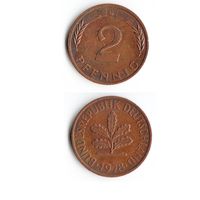 2 пфеннига Германия 1978 года(G)