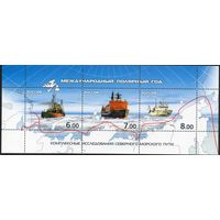 Россия 2008. Международный полярный год. Корабли. Лист 1247-49 (679)
