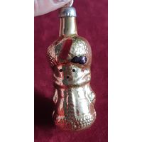 Ёлочная игрушка Красноармеец (казак), стекло. СССР