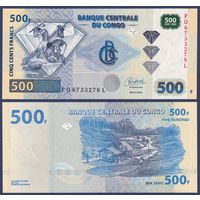 Конго, 500 франков 2022 г., P-W96C (Orell Fussli), UNC