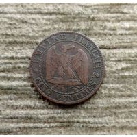 Werty71 Франция 5 сантимов 1853 Наполеон 3