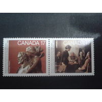 Канада 1980 100 лет Академии искусств, живопись и скульптура сцепка