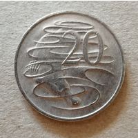 Австралия 20 центов 1975 г., KM# 66 ю