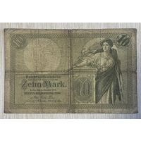 Банкнота 10 марок 1906 год. Германская империя.