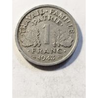 Франция 1 франк 1943