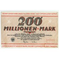 Германия (DORTMUND), 200 миллионов марок 1923 год.