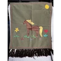 Панно Лошадь, вышивка