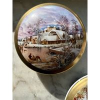 Шкатулка Bavaria фарфор винтаж позолота