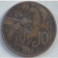 Италия 10 чентезимо 1926 г.
