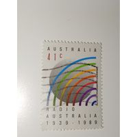 Австралия год 1989.  Пятидесятилетие службы международных радиовещательных передач Австралии.