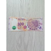 Аргентина 100 UNC с рубля