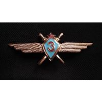 Нагрудный знак классной квалификации " Лётчик ВВС СССР 3-го класса ".