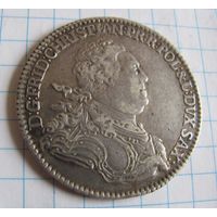 Гульден 1763 Дрезден  Фридрих Кристиан правил 2 месяца сын короля Польши Августа III  Саксонская чеканка