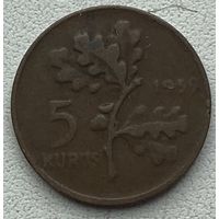 Турция 5 курушей 1959 г.