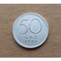 Швеция, 50 эре 1944 г., серебро 0.400