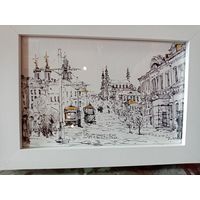 Графика Мельникова Светлана " Витебск", 17х12см.