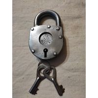 Замок навесной СССР, 2 ключа, реставрация. См. описание.