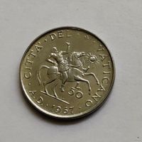 Ватикан 50 лир 1967 г.