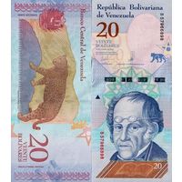 Венесэла 20 боливаров образца 2018 года UNC p104