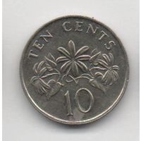 10 центов 1990 Сингапур.