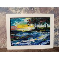 Картина в рамке, масло