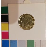 Финляндия 20 евроцентов 2007 в холдере
