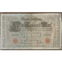 Банкнота 1000 марок 1910 год. Германская империя.