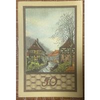 Нотгельд 50 пфеннигов 1922 год. Зуль,. Веймарская республика