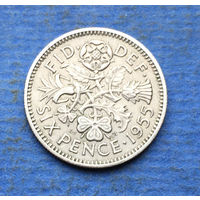 Великобритания 6 пенсов 1955