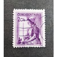 Марка Чехословакия 1954 год Стандарт