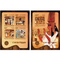 ЦАР 2016   Живопись  ИСКУССТВО КАРТИНЫ    к/б+бл MNH