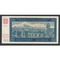 Чехословакия Богемия и Моравия 100 крон 1940 года. Перфорация. Тип P-7а. Состояние UNC-