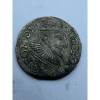 С рубля .R5!!!Трояк(3 гроша)без даты (1594-1601) IF Всхвов Сигизмунд 3 распродажа коллекции!!!